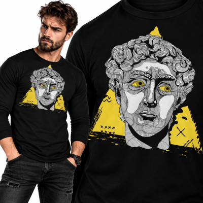 LONGSLEEVE ŚMIESZNY CREATIVE SCULPTURE OF DAVID 2